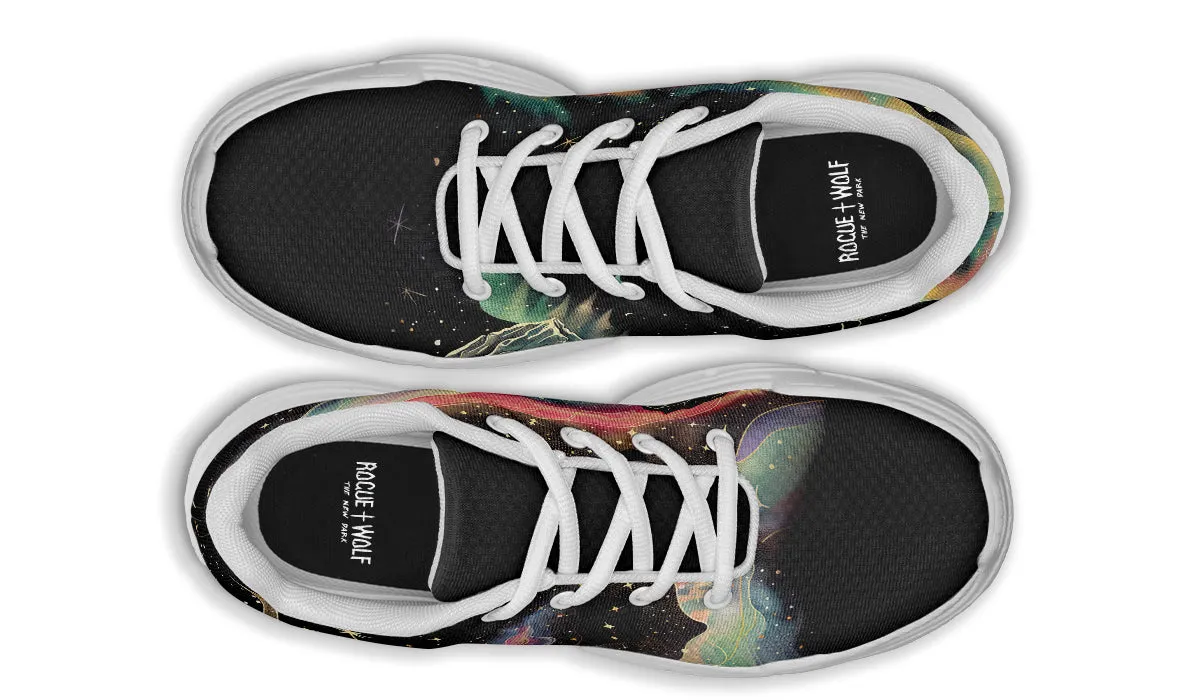 Northern Lights Chunky Sneakers - Light Breathable and Comfortable Sports Shoes with Platform Soles