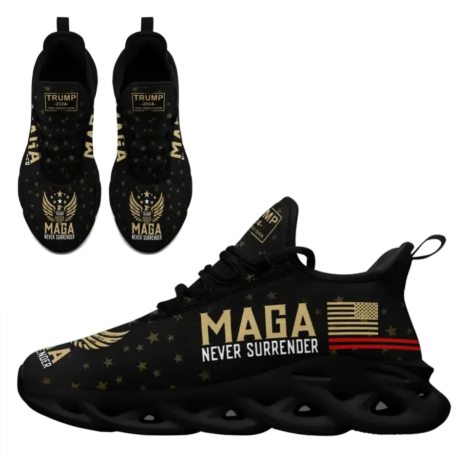 Personalized Patriotic Sneakers, Custom Trump Shoes, Breathable MAGA Shoes