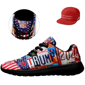 Personalized Trump Combo Offer, Custom Comfortable sneakers and hats, Flag Gift