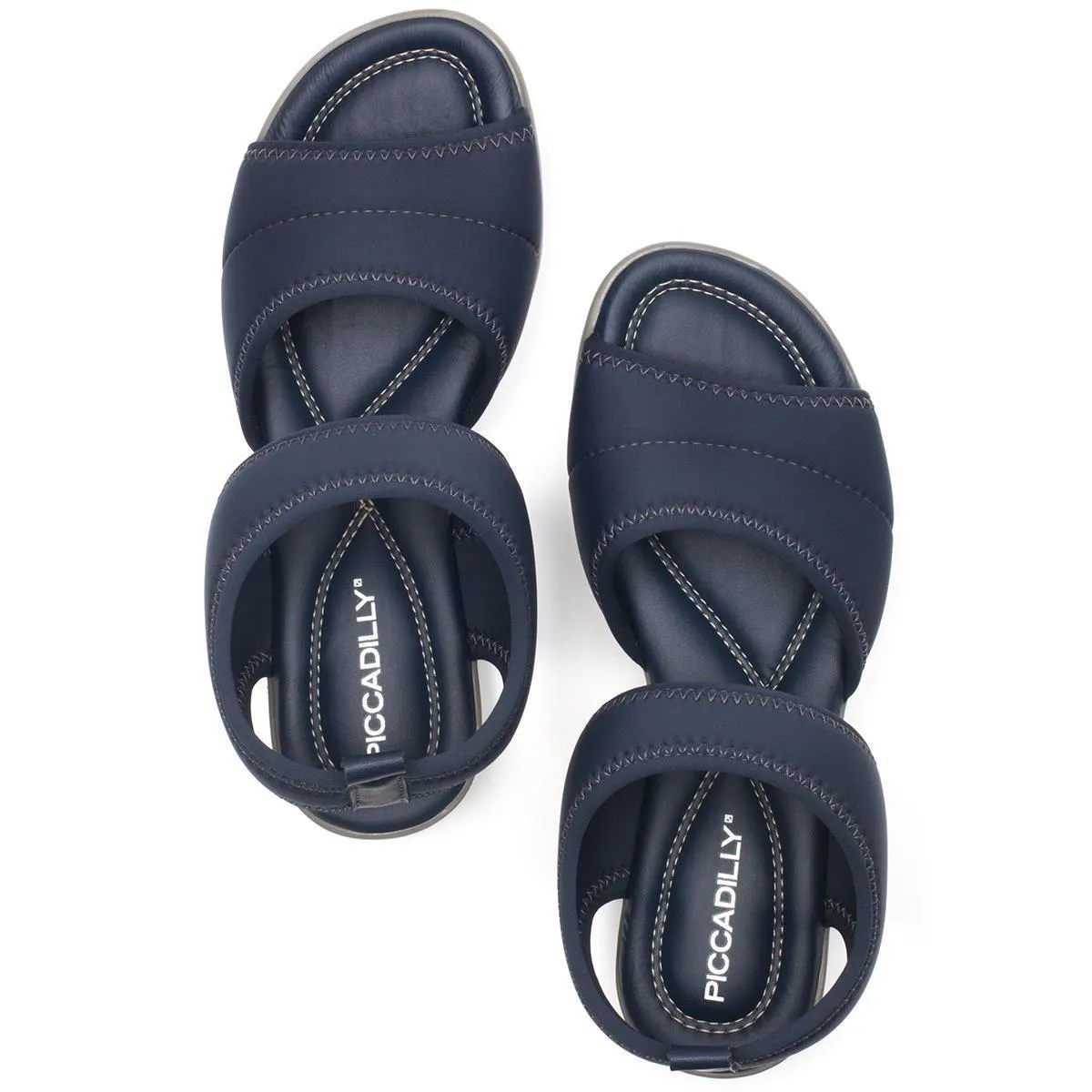 Piccadilly 517009-1002 Women Comfortable Flat Sandal Gel Tech Navy