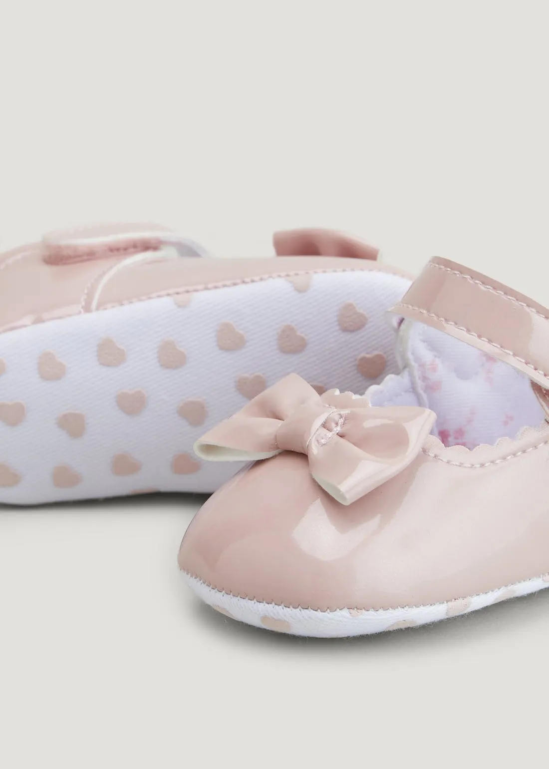 Pink Bow Soft Sole Baby Shoes