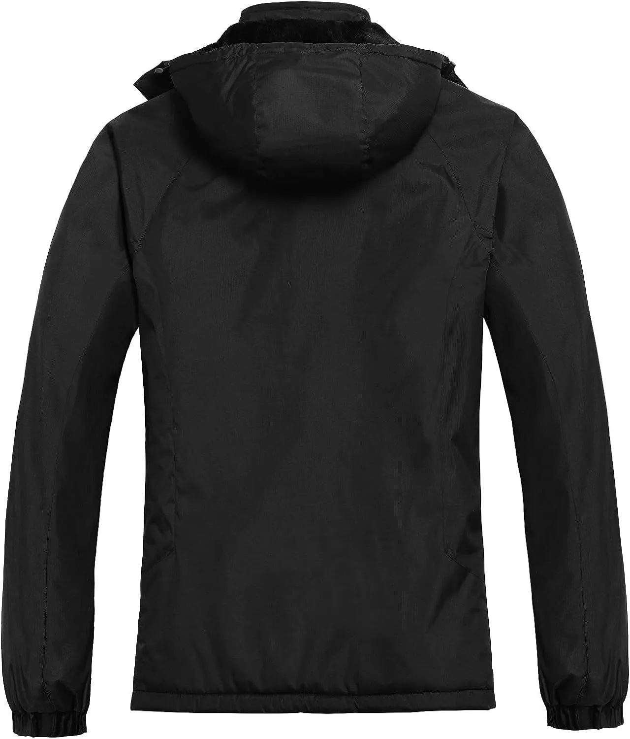 "Men's Waterproof Ski Jacket - Winter Warrior: Optimal Snow and Wind Protection, Hooded with Sleek Black Design"