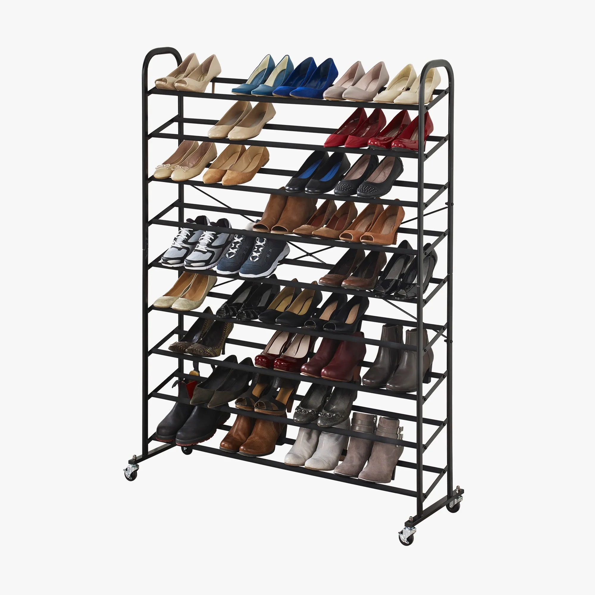 Rolling 9-Tier Mega Shoe Tower