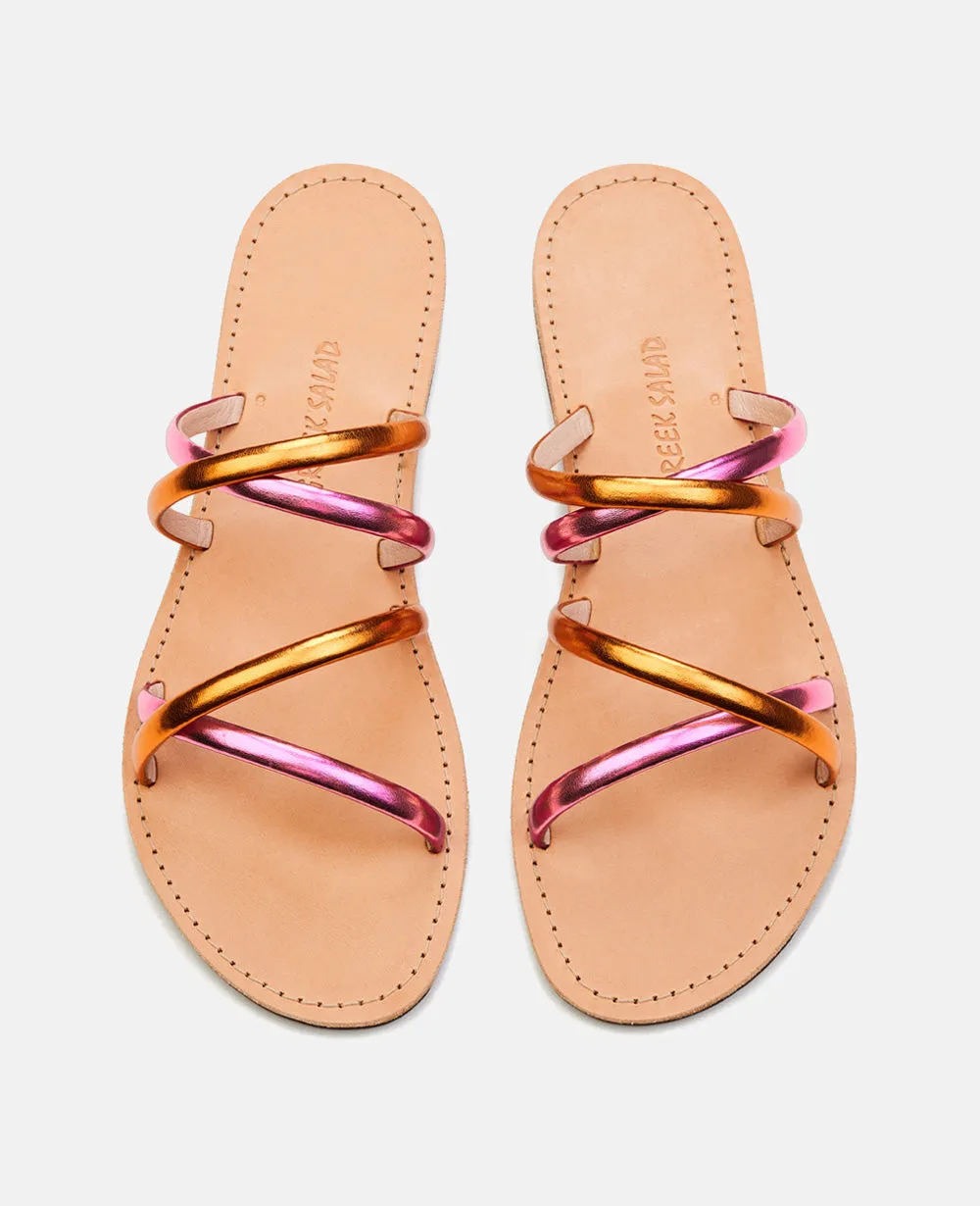 SANDALS "KARAMELLA" PINK/ORANGE