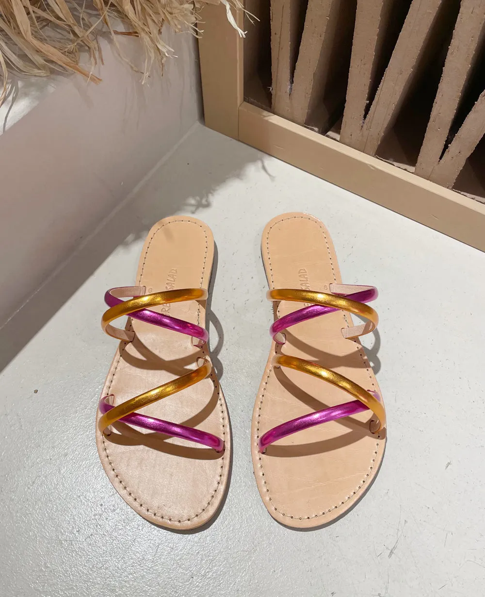 SANDALS "KARAMELLA" PINK/ORANGE