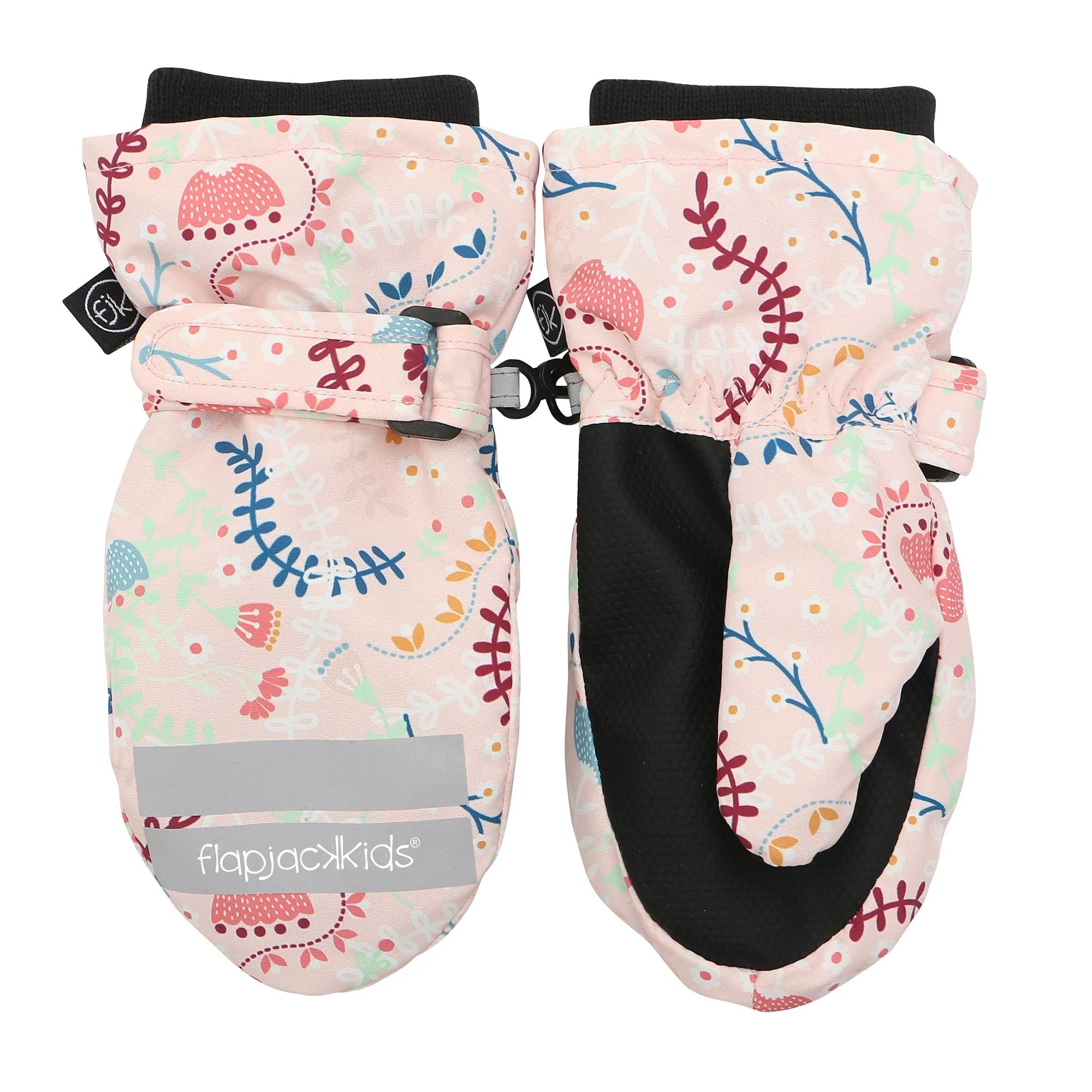 Ski Mittens - Pink Floral