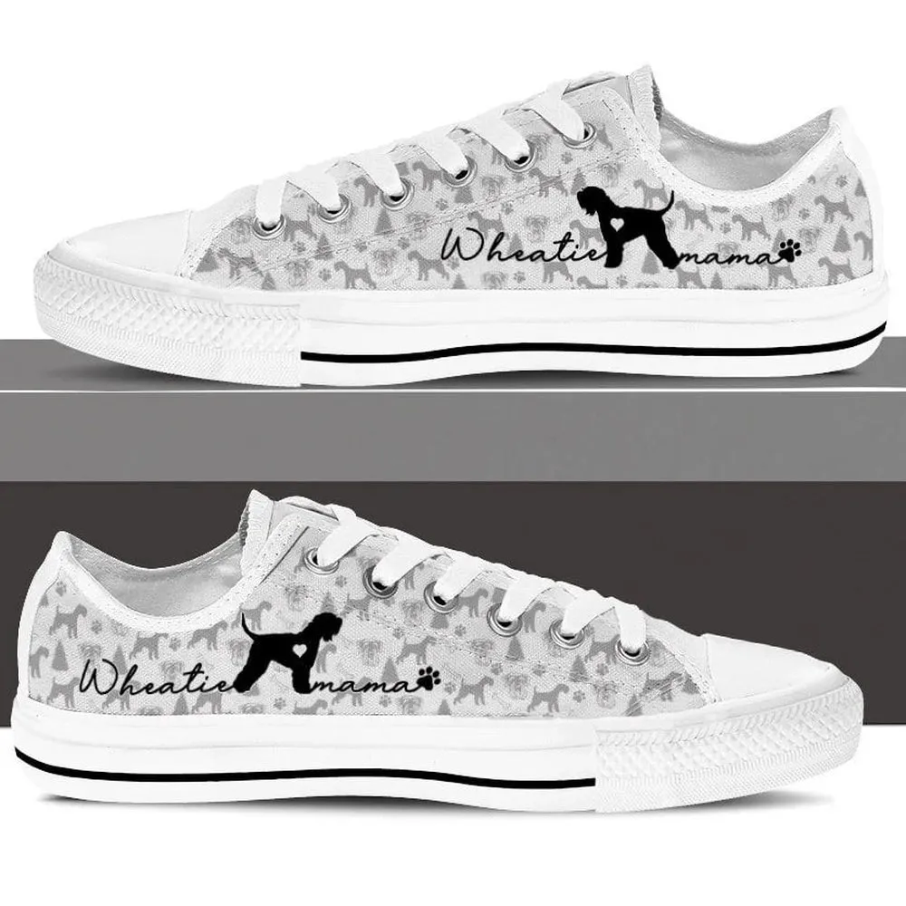 Soft Coated Wheaten Terrier Low Top Shoes - Dog Walking Shoes Men Women, Dog Printed Shoes, Canvas Shoes For Men, Women