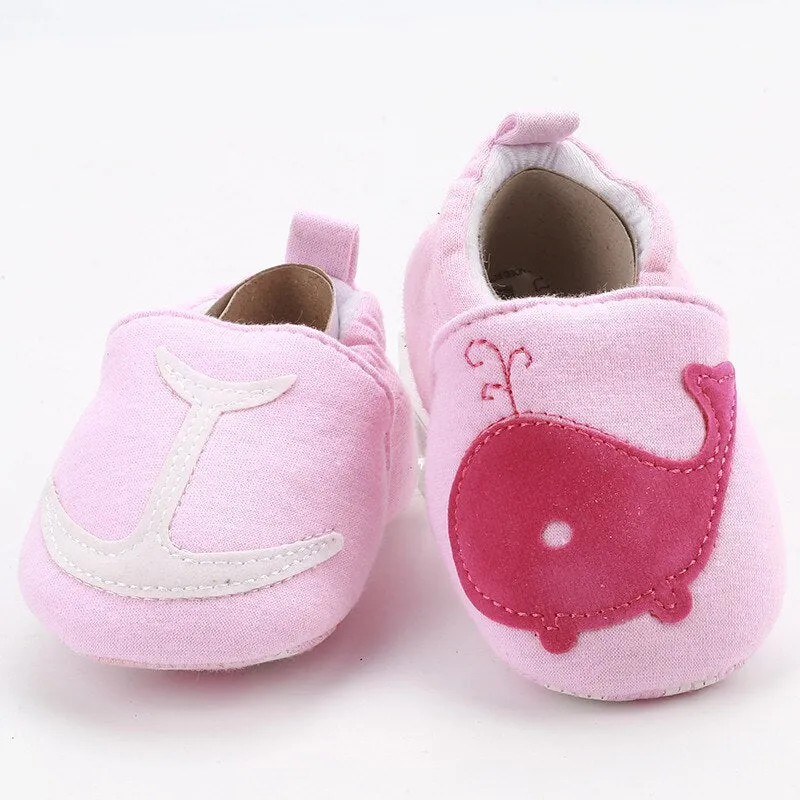 Unisex Cotton Anti-Slip Sole Soft Shoes For Toddlers