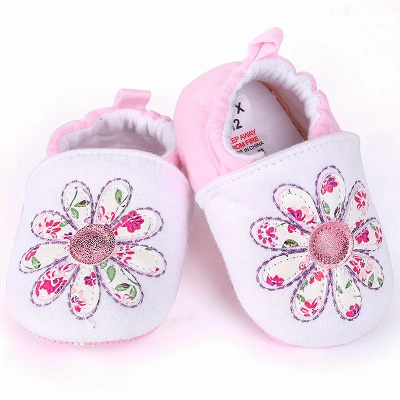 Unisex Cotton Anti-Slip Sole Soft Shoes For Toddlers